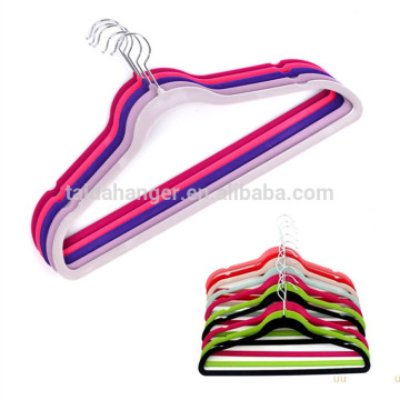 Flocked Suit Hanger with U Notches ,vevet hanger