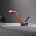 Artistic full brass brushed gold basin faucet