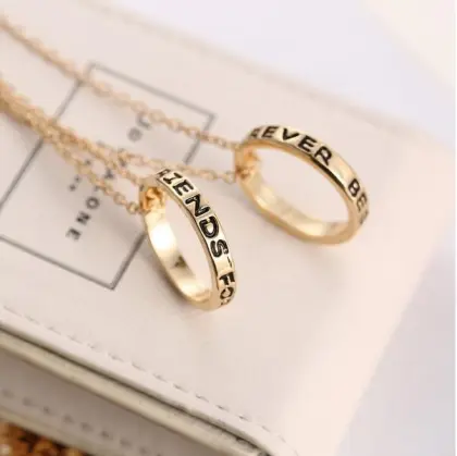 Alloy necklace for best friends, forever necklace