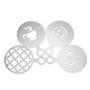 Stainless Steel Latte Art Stencil for Coffee Decorating