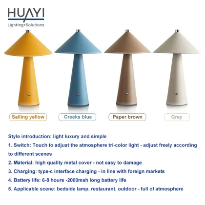 HUAYI Chinese Design Metal Luxury LED Table Lamp