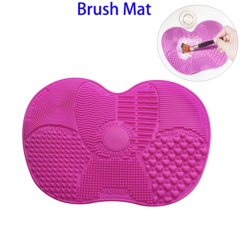 Silicone Makeup Brush Cleaning Mat Cosmetic Washing Tool with Suction Cup