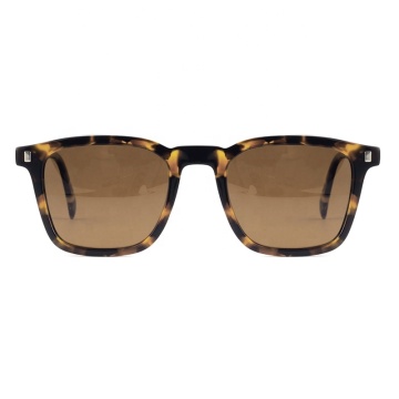 Trendy Design Vintage Polarized Acetate Bevel Sunglasses