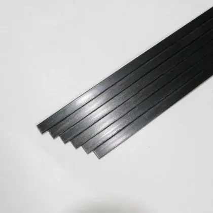 China Factory CFRP Flat Shape Bar Carbon Fiber Strips Pultrusion Carbon Fiber Plate