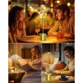 Lámpara de mesa LED con batería recargable con 3 opciones de color y luz negativa