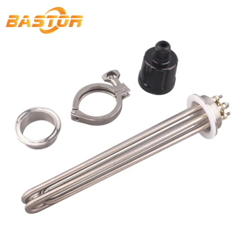 3 Phase 3000W Electric Tri Clamp Heating Element Coil Water Boiler Immersion Tubular Heater