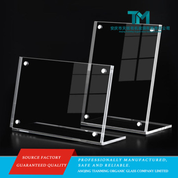 A7 Vertical T-Shape Double Face Acrylic Stand