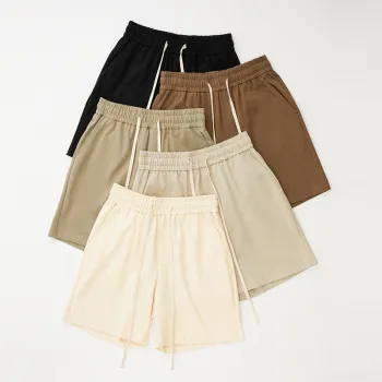 100% Organic Cotton Thick Thigh-Length Breathable Sports Shorts