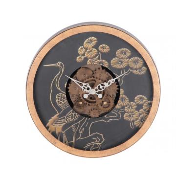 14 Inch Rustic Bird Pattern Gear Wall Clock