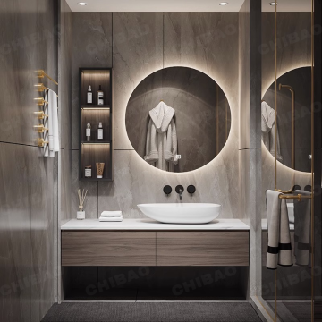 Slate Bathroom Vanities: Modern Cabinet Floating Luxury Bathroom Vanity Sets with Sink