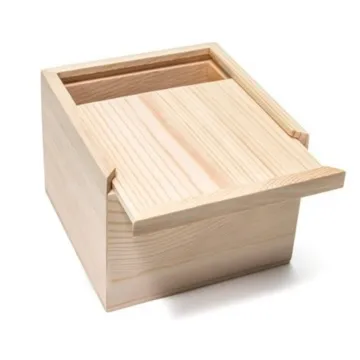 Eco-Friendly Natural Color Unfinished Pine Wood Slide Lid Drawer Box