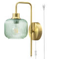 Plug-In Hardwired Armed Sconce Iron Wall Sconces