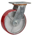 Red Duty Ball Heavy Industrial Double Trolley Casters