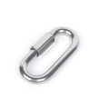Stainless steel carabiner with round hole