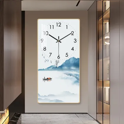 Modern Luxury Home Decoration: Mute Clock with Still Life Paintings on PVC Frame