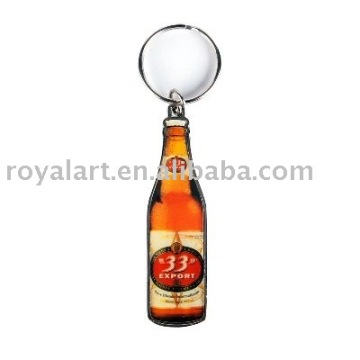Bottle opener with keychain