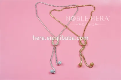 Latest design long chian silver/gold necklace