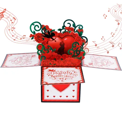 3D Pop Up Anniversary Surprise Box Card