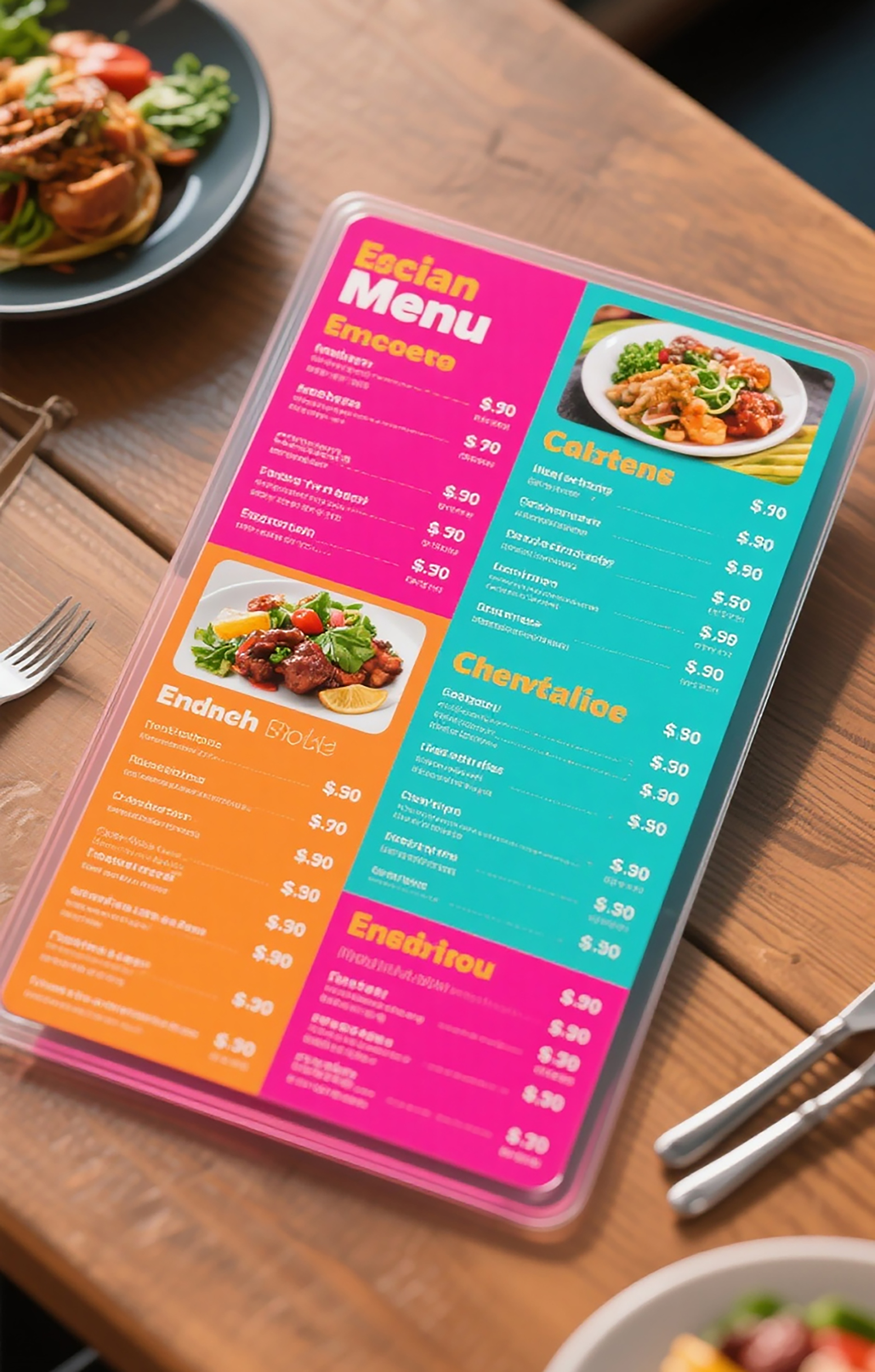 Diversified menu