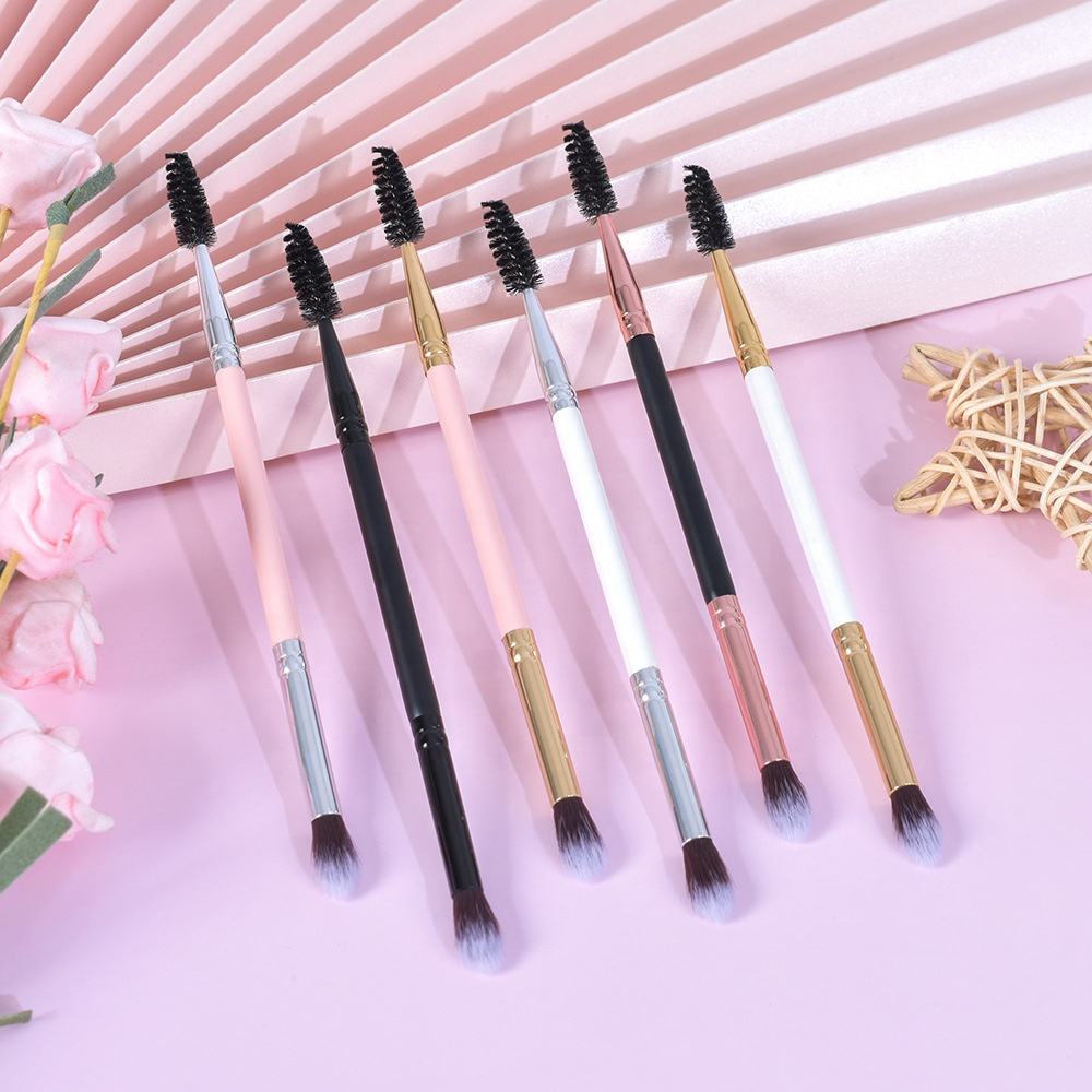 Free Sample Professional Makeup Brushes Single Wooden Handle Double Headed Portable Cosmetic Brush Double Ended Makeup Brush5 Jpg