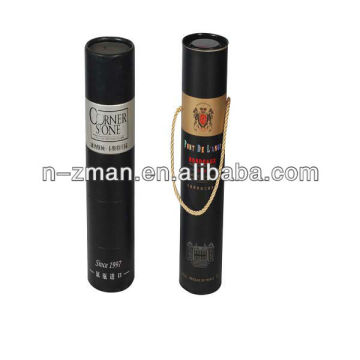 Paper Box with handle,Luxury Paper Wine Box,Paper Wine Cylinder Box