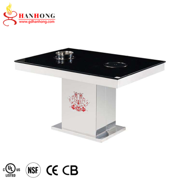 Best Selling UL CE Certified Hot Pot Tables with Induction Hobs for Korean BBQ