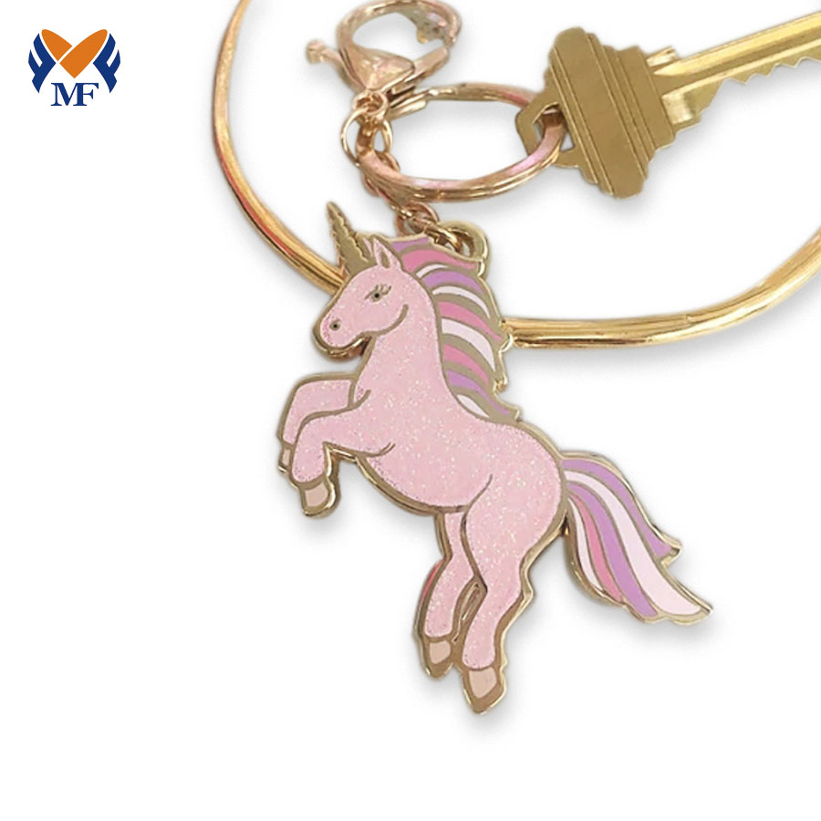 Enamel Unicorn Keychain