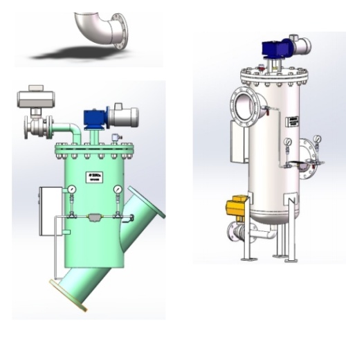Self-Cleaning Filter with Bottom-In Side-Out Brush Type