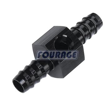 Aluminum Fuel Pressure Adapter 3/8" Barb to Barb with 1/8" NPT Sensor Port