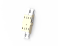 LC Duplex Fiber Optic Adapter flangeless tanpa shutter