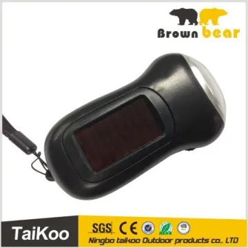 factory price 3led hand crank easy portable price solar torch