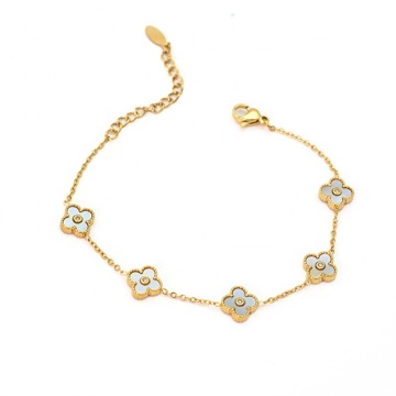 Yiwu Aceon Stainless Steel Women's Multi-Clover Charm Bracelet