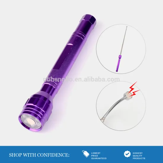 aluminum 6 led telescop and flexible flash lights magnet pick up tool