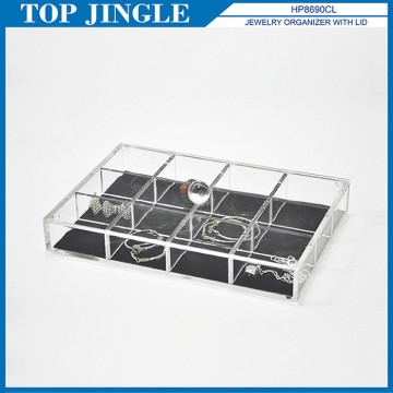 Acrylic 12 Way Jewelry Organizer with lid
