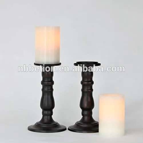 Ivory Flameless Pillar Candles with Timers