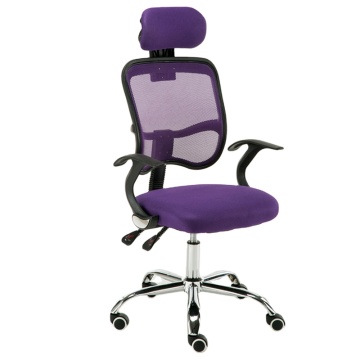 China Manufacturer Cheap Adjustable Height High Back Headrest Staff Manager Comfortable Household Office Purple Mesh Swivel Chair" 

However, for a more SEO-friendly and concise title, consider:

"Affordable China Purple Mesh Swivel Chair with Adjustable 