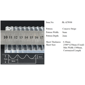 Clear Fluted Acrylic Sheet For Partition