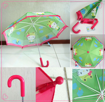 Full color printed cat cartoon nylon frame children umbrella
