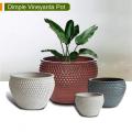 Home Garden Planter Glazed Flower Pots Dimpled Vineyard Potted Lower Garden Decorative Glazed Pots Manufactory