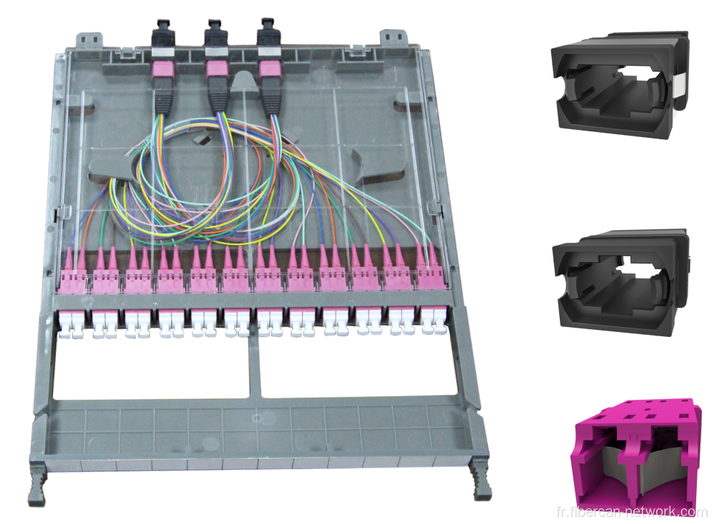 8 Fibre MTP / MPO à LC Fiber Optic Cassette