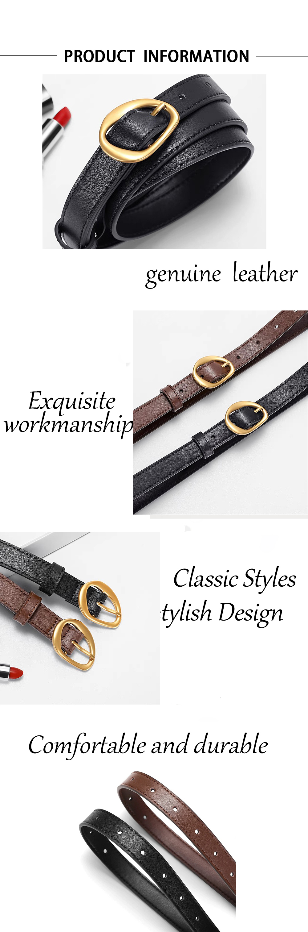 Genuine Leather Women Belt