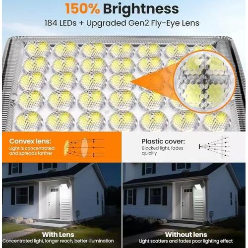 Luz de inundación de seguridad activada por movimiento de 80W