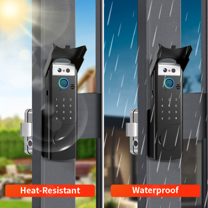 Умный открытый водонепроницаемый обод распознавать дверной замок