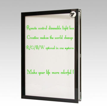 Rgb Flashing Megnetic Led Light Box With Black Frame , A1 / A2 Size 110vac