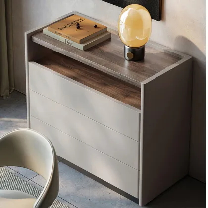 North American Style Modern Walnut Solid Wood 3-Drawer Sideboard Cabinet