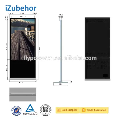 izubehor 55" floor standing digital signage, totem, lcd advertising kiosk