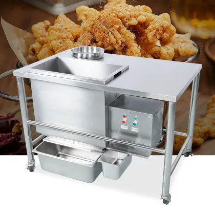 Electric Automatic Flour Table for Southern Fried Chicken Breading
