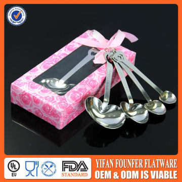 Love shaped measuring spoons stainless steel gift box