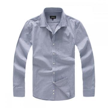 Vertical Stripes Long Sleeves Men's Easy Care Shirts