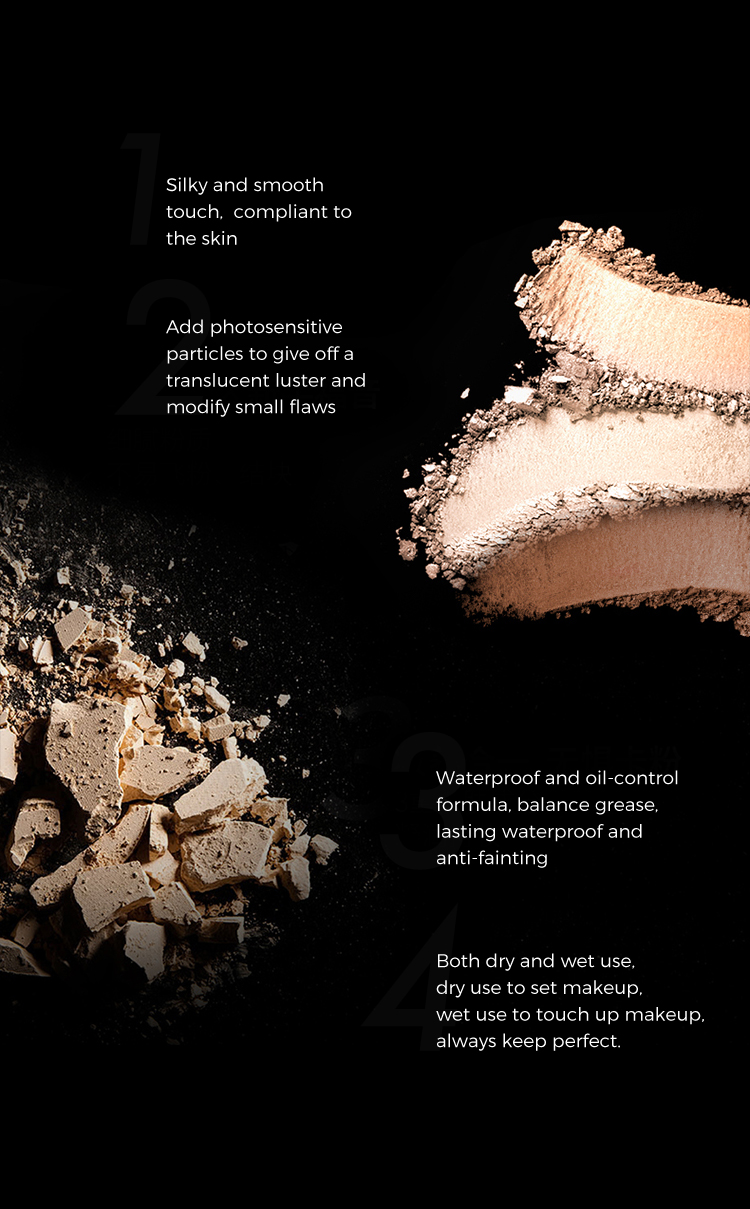 Oil-Absorbing Face Powder that Mattifies Skin and Tightens Pores Controls Shine Press Powder Pallet Waterproof Pressed Powder